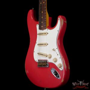 Fender Custom Shop 1963 Stratocaster Relic AAA Rosewood Board with Quartersawn Maple Neck Fiesta Red - Image 2