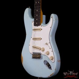 Fender Custom Shop 1963 Stratocaster Relic AAA Rosewood Board with Quartersawn Maple Neck Sonic Blue - Image 2