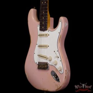Fender Custom Shop 1963 Stratocaster Relic AAA Rosewood Board with Quartersawn Maple Neck Shell Pink - Image 2