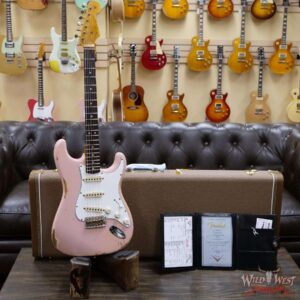 Fender Custom Shop 1963 Stratocaster Relic AAA Rosewood Board with Quartersawn Maple Neck Shell Pink - Image 6
