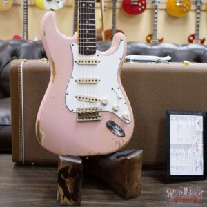 Fender Custom Shop 1963 Stratocaster Relic AAA Rosewood Board with Quartersawn Maple Neck Shell Pink - Image 8