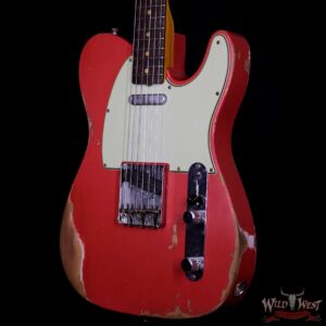 Fender Custom Shop 1963 Telecaster Heavy Relic Rosewood Fingerboard Fiesta Red - Image 2
