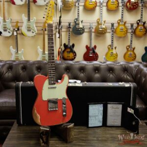 Fender Custom Shop 1963 Telecaster Heavy Relic Rosewood Fingerboard Fiesta Red - Image 13