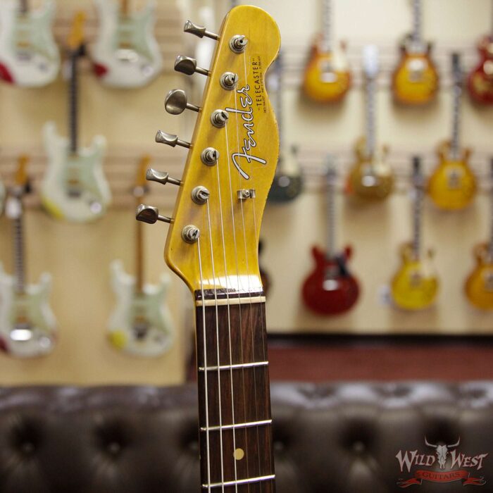 Fender Custom Shop 1963 Telecaster Heavy Relic Rosewood Fingerboard Fiesta Red - Image 8