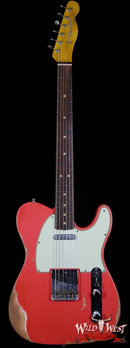 Fender Custom Shop 1963 Telecaster Heavy Relic Rosewood Fingerboard Fiesta Red