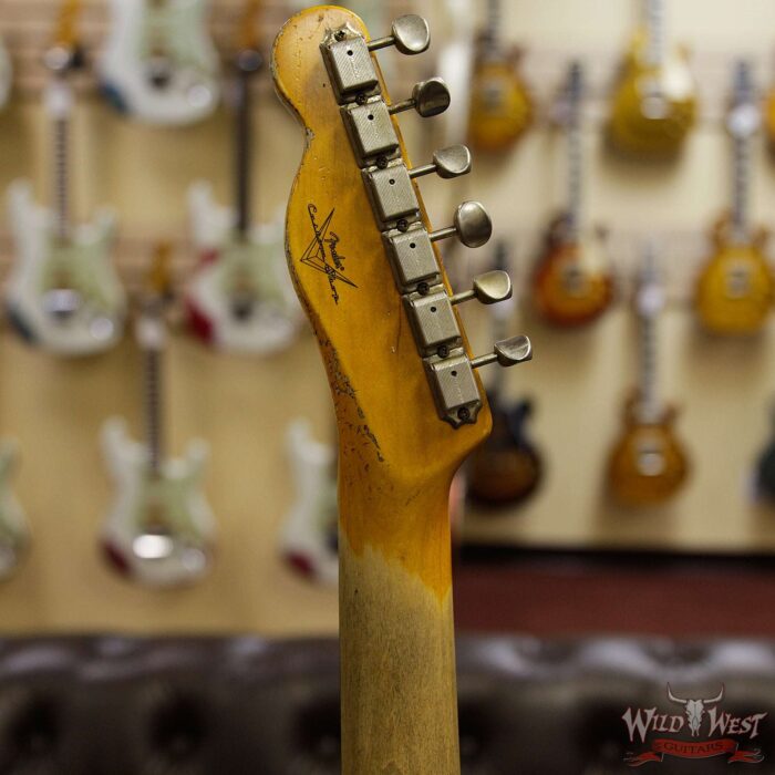 Fender Custom Shop 1963 Telecaster Heavy Relic AAA Rosewood Fingerboard 3 Tone Sunburst - Image 9