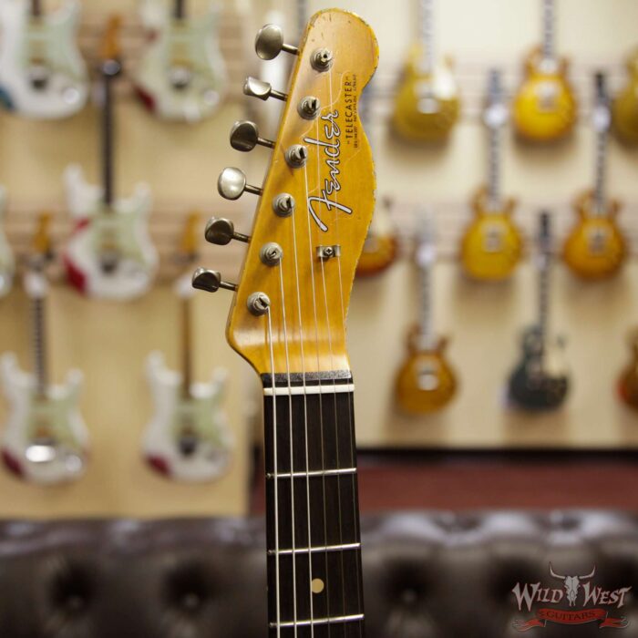Fender Custom Shop 1963 Telecaster Heavy Relic AAA Rosewood Fingerboard 3 Tone Sunburst - Image 7