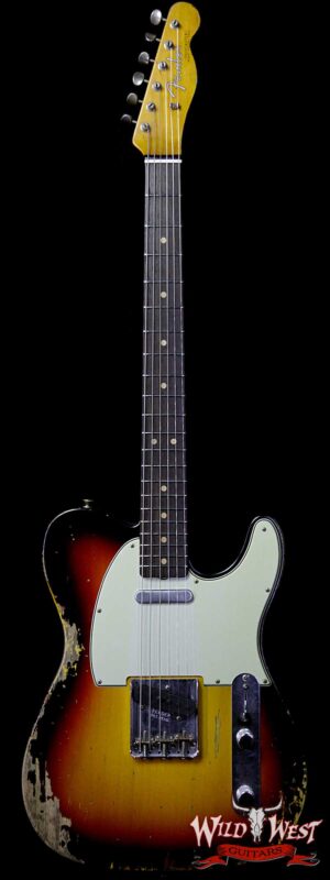 Fender Custom Shop 1963 Telecaster Heavy Relic AAA Rosewood Fingerboard 3 Tone Sunburst