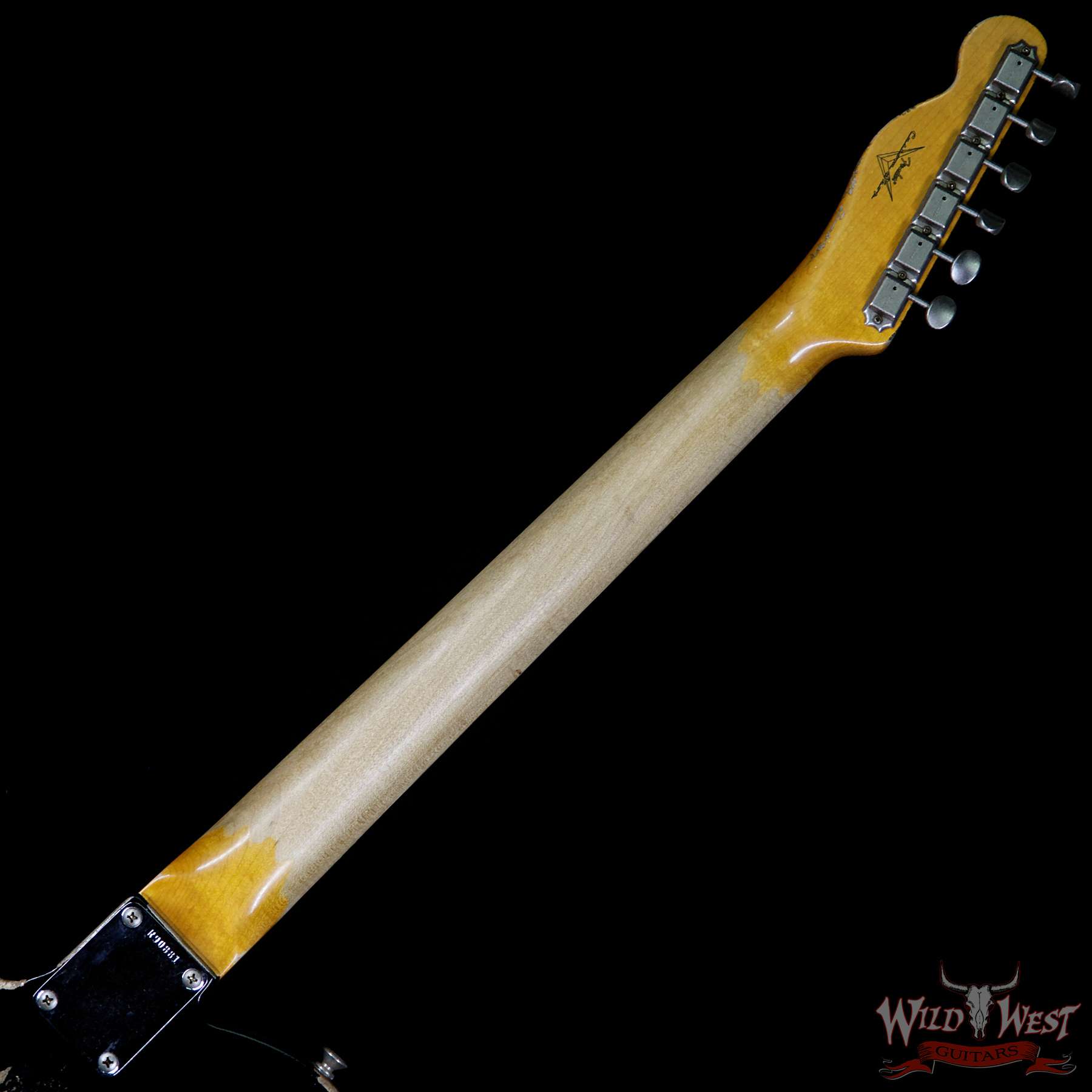 fendercs-1963telehr-blk-r90881-nb__wwg.jpg Fender Custom Shop 1963 Telecaster Heavy Relic Rosewood Fingerboard Aged Black - Image 11