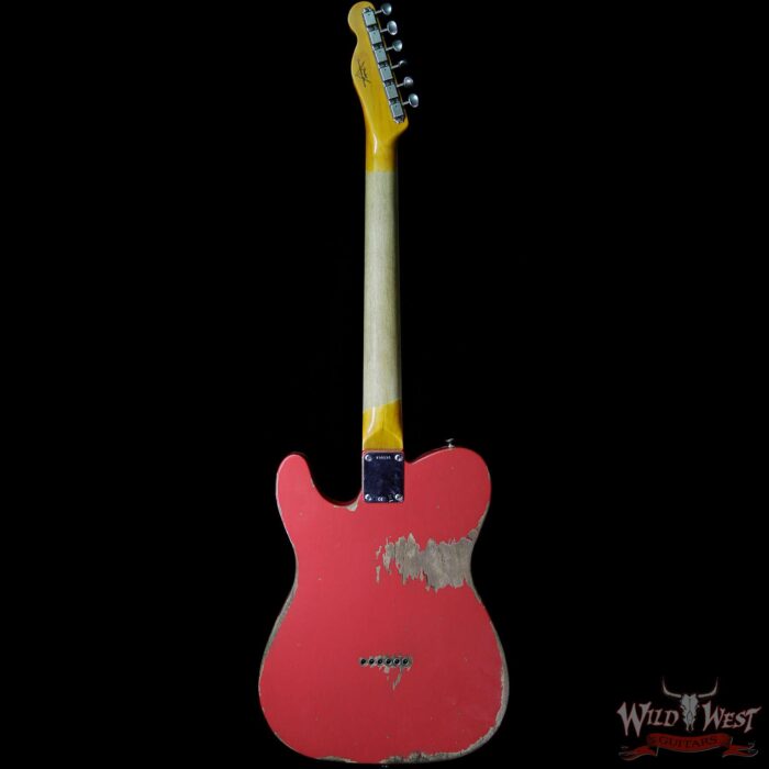 Fender Custom Shop 1963 Telecaster Heavy Relic AAA Rosewood Fingerboard Fiesta Red - Image 5