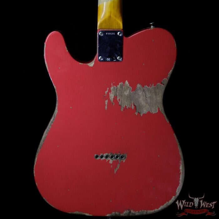 Fender Custom Shop 1963 Telecaster Heavy Relic AAA Rosewood Fingerboard Fiesta Red - Image 6