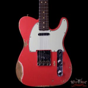Fender Custom Shop 1963 Telecaster Heavy Relic AAA Rosewood Fingerboard Fiesta Red - Image 3