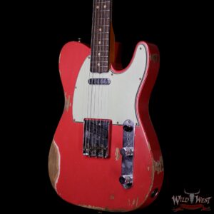 Fender Custom Shop 1963 Telecaster Heavy Relic AAA Rosewood Fingerboard Fiesta Red - Image 2