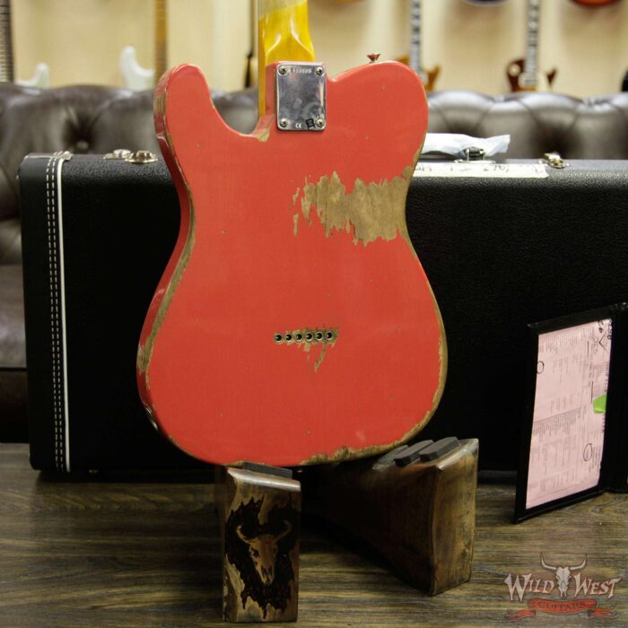 Fender Custom Shop 1963 Telecaster Heavy Relic AAA Rosewood Fingerboard Fiesta Red - Image 15