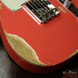 Fender Custom Shop 1963 Telecaster Heavy Relic AAA Rosewood Fingerboard Fiesta Red - Image 13