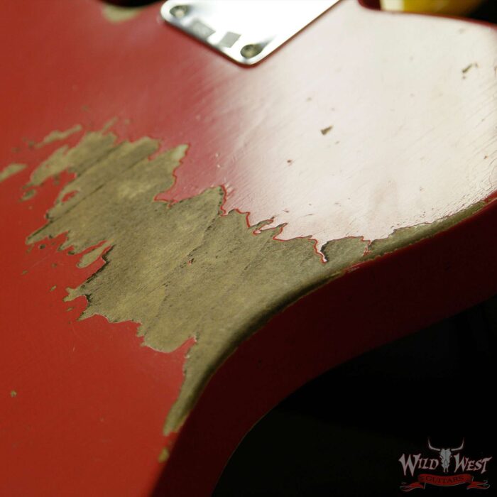 Fender Custom Shop 1963 Telecaster Heavy Relic AAA Rosewood Fingerboard Fiesta Red - Image 16