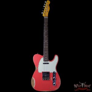 Fender Custom Shop 1963 Telecaster Heavy Relic AAA Rosewood Fingerboard Fiesta Red - Image 4