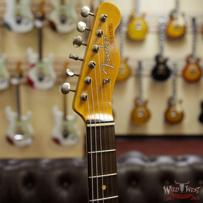 Fender Custom Shop 1963 Telecaster Heavy Relic AAA Rosewood Fingerboard Fiesta Red - Image 7