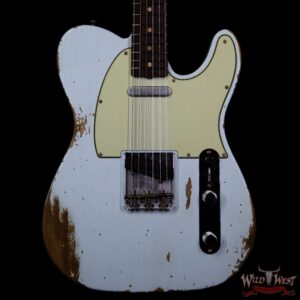 Fender Custom Shop 1963 Telecaster Heavy Relic AAA Rosewood Fingerboard Sonic Blue - Image 3