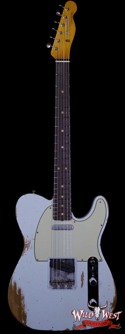 Fender Custom Shop 1963 Telecaster Heavy Relic AAA Rosewood Fingerboard Sonic Blue