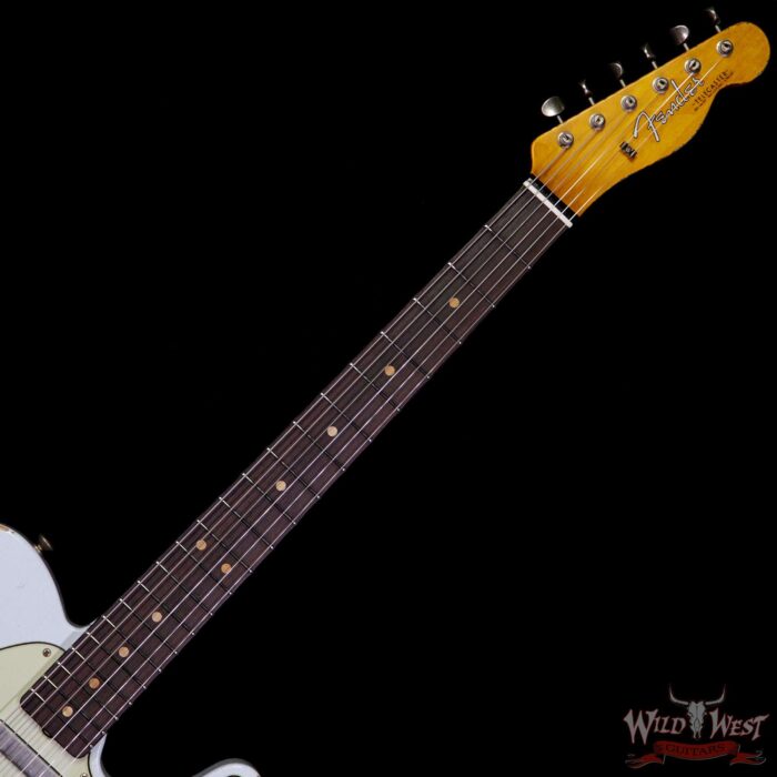 Fender Custom Shop 1963 Telecaster Heavy Relic AAA Rosewood Fingerboard Sonic Blue - Image 8