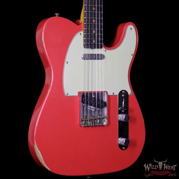 Fender Custom Shop 1963 Telecaster Relic Rosewood Fingerboard Fiesta Red - Image 4