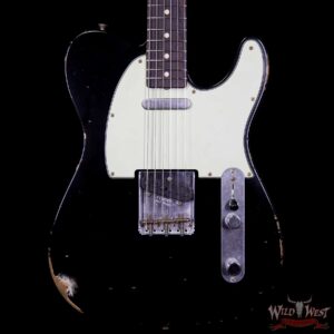 Fender Custom Shop 1963 Telecaster Relic Rosewood Fretboard Faded Black - Image 3