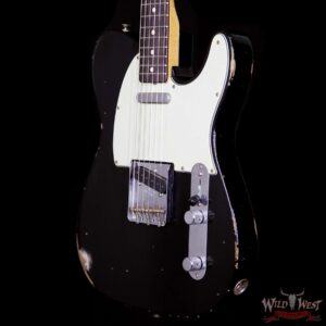 Fender Custom Shop 1963 Telecaster Relic Rosewood Fretboard Faded Black - Image 2