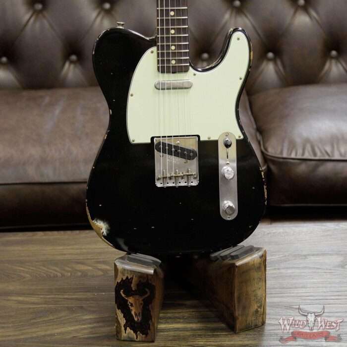 Fender Custom Shop 1963 Telecaster Relic Rosewood Fretboard Faded Black - Image 13