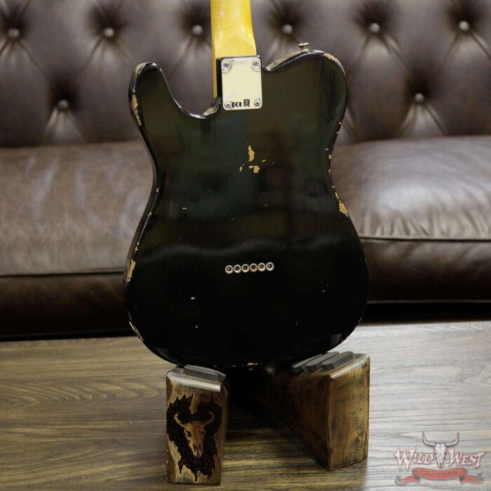 Fender Custom Shop 1963 Telecaster Relic Rosewood Fretboard Faded Black - Image 15