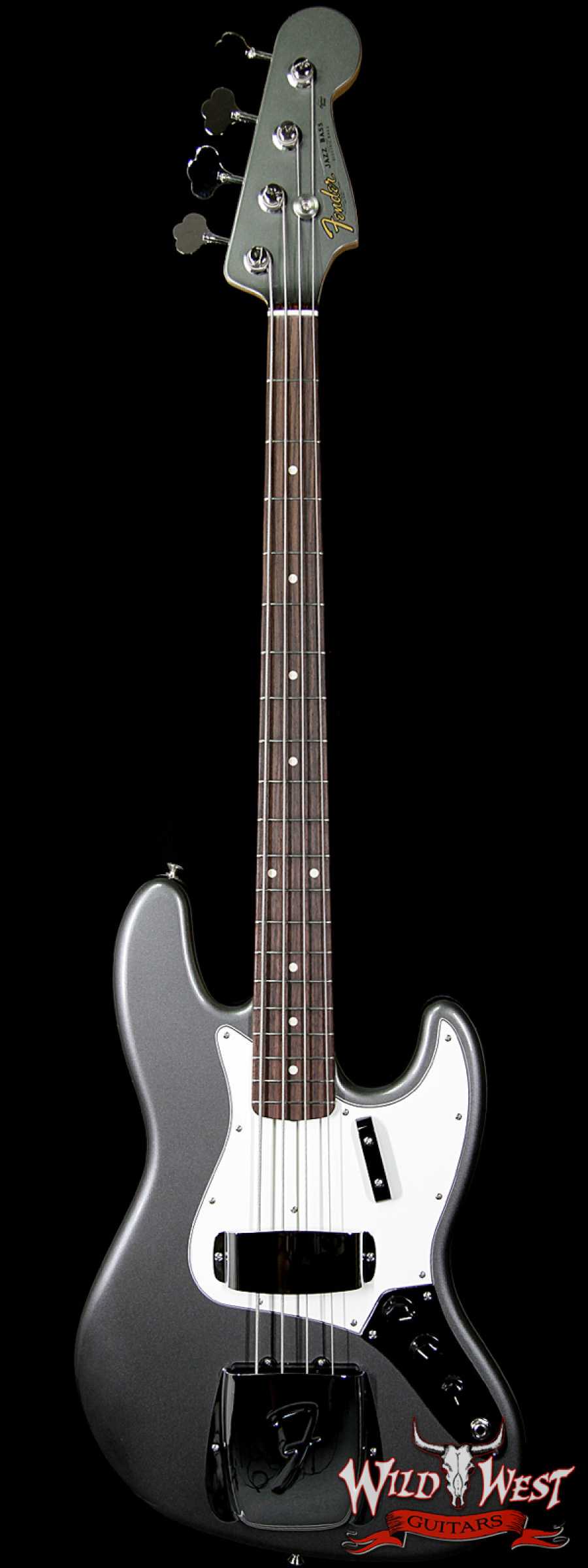 fendercs-1964jazzbassnos-pewter-r88141-main1__wwg_large.jpg Fender Custom Shop 1964 Jazz Bass NOS Rosewood Fretboard Pewter Matching Head - Image 1