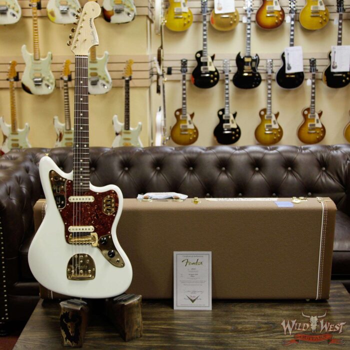Fender Custom Shop 1966 Jaguar NOS Rosewood fretboard Olympic White - Image 12