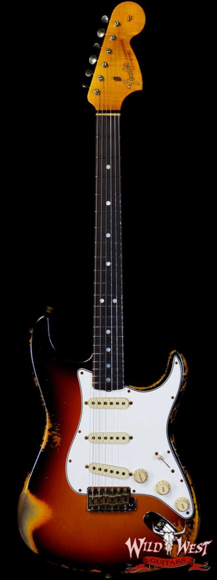 Fender Custom Shop 1967 Stratocaster AAA Rosewood Fingerboard Hand-Wound Pickups Heavy Relic 3 Tone Sunburst