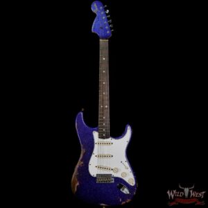 Fender Custom Shop 1969 Stratocaster Heavy Relic Reverse Matching Color Headstock Purple Sparkle - Image 3