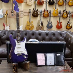 Fender Custom Shop 1969 Stratocaster Heavy Relic Reverse Matching Color Headstock Purple Sparkle - Image 6