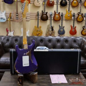 Fender Custom Shop 1969 Stratocaster Heavy Relic Reverse Matching Color Headstock Purple Sparkle - Image 10