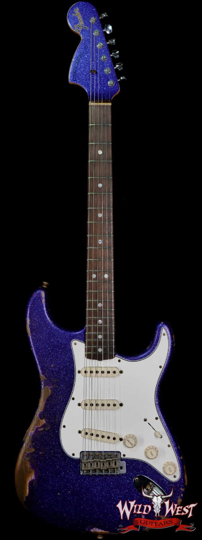 Fender Custom Shop 1969 Stratocaster Heavy Relic Reverse Matching Color Headstock Purple Sparkle - Image 1