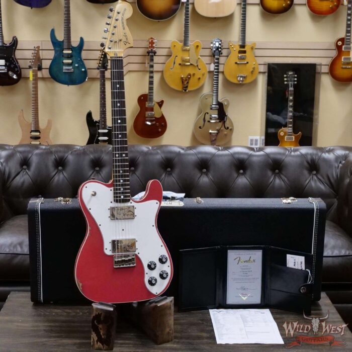 Fender Custom Shop 1972 Telecaster Deluxe Relic HH Quatersawn Maple Neck AAA Rosewood Board Fiesta Red - Image 6
