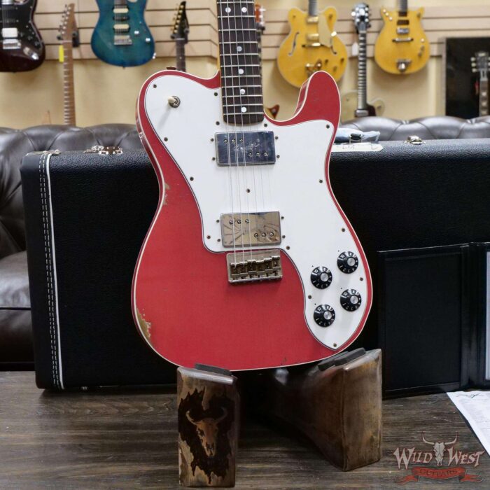 Fender Custom Shop 1972 Telecaster Deluxe Relic HH Quatersawn Maple Neck AAA Rosewood Board Fiesta Red - Image 8