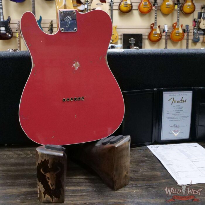 Fender Custom Shop 1972 Telecaster Deluxe Relic HH Quatersawn Maple Neck AAA Rosewood Board Fiesta Red - Image 12