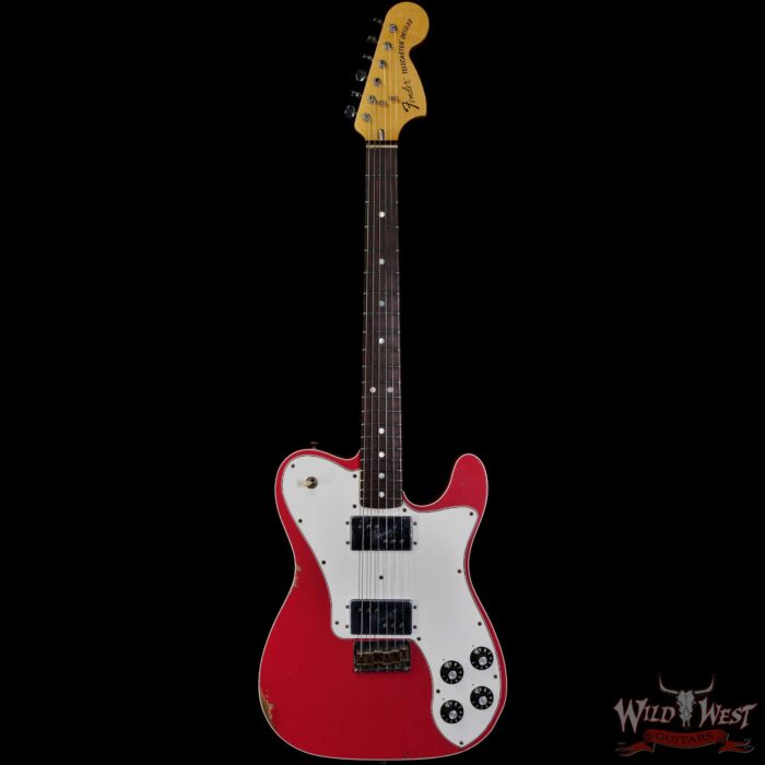 Fender Custom Shop 1972 Telecaster Deluxe Relic HH Quatersawn Maple Neck AAA Rosewood Board Fiesta Red - Image 3
