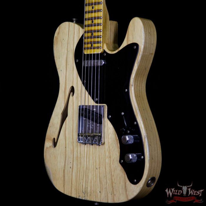 2018 NAMM Ltd Fender Custom Shop Blackguard Thinline Telecaster Relic Aged Natural - Image 2