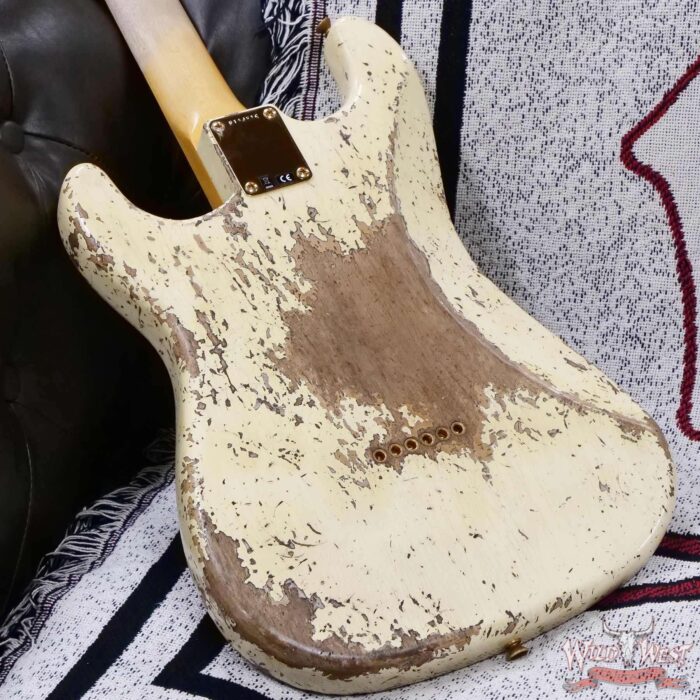 Fender Custom Shop Wild West Guitars 25th Anniversary 1960 Stratocaster Hardtail Madagascar Rosewood Fretboard Heavy Relic Vinatge White 7.15 LBS - Image 13