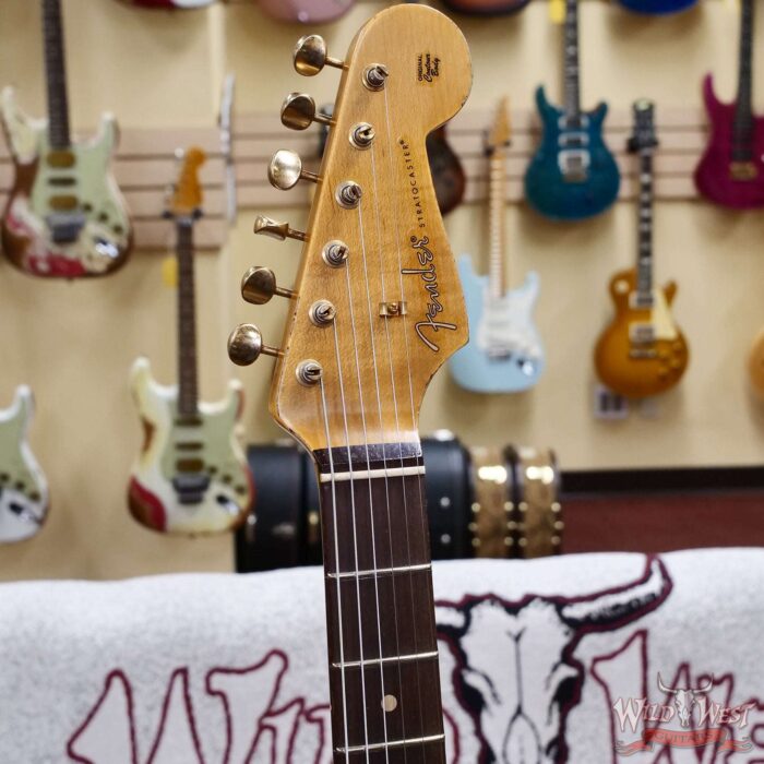 Fender Custom Shop Wild West Guitars 25th Anniversary 1960 Stratocaster Hardtail Madagascar Rosewood Fretboard Heavy Relic Fiesta Red 7.00 LBS - Image 7