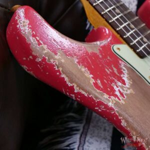 Fender Custom Shop Wild West Guitars 25th Anniversary 1960 Stratocaster Hardtail Madagascar Rosewood Fretboard Heavy Relic Fiesta Red 7.00 LBS - Image 9