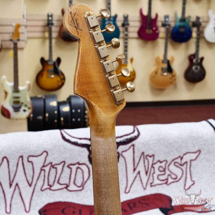 Fender Custom Shop Wild West Guitars 25th Anniversary 1960 Stratocaster Hardtail Madagascar Rosewood Fretboard Heavy Relic Fiesta Red 7.00 LBS - Image 12