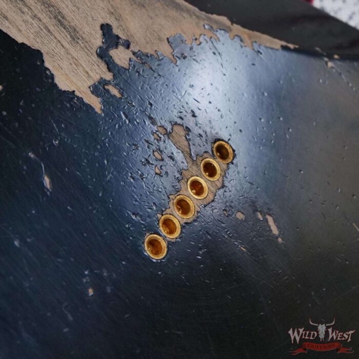 Fender Custom Shop Wild West Guitars 25th Anniversary 1960 Stratocaster Hardtail Madagascar Rosewood Fretboard Heavy Relic Black 7.15 LBS - Image 15