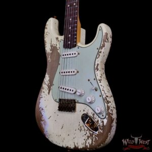 Fender Custom Shop Wild West Guitars 25th Anniversary 1960 Stratocaster Hardtail Madagascar Rosewood Fretboard Heavy Relic Vinatge White 6.90 LBS - Image 2