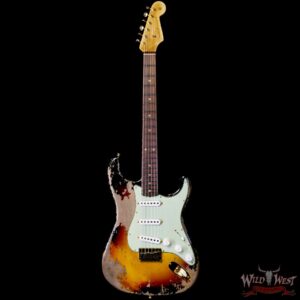 Fender Custom Shop Wild West Guitars 25th Anniversary 1960 Stratocaster Hardtail Madagascar Rosewood Fingerboard Heavy Relic 3 Tone Sunburst 6.90 LBS - Image 3