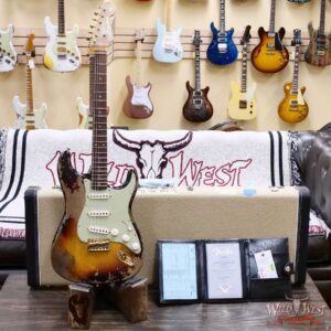 Fender Custom Shop Wild West Guitars 25th Anniversary 1960 Stratocaster Hardtail Madagascar Rosewood Fingerboard Heavy Relic 3 Tone Sunburst 6.90 LBS - Image 6